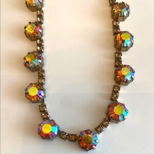 Vintage AB crystal chocker necklace